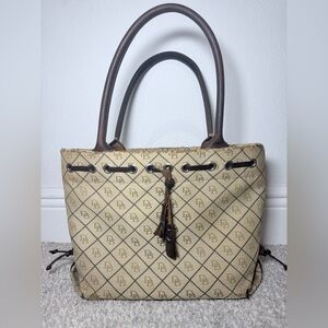 Vintage Dooney & Bourke Canvas Tote Bag